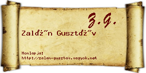 Zalán Gusztáv névjegykártya