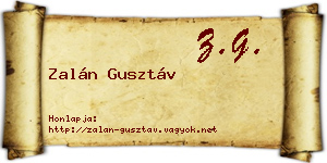 Zalán Gusztáv névjegykártya