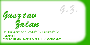 gusztav zalan business card